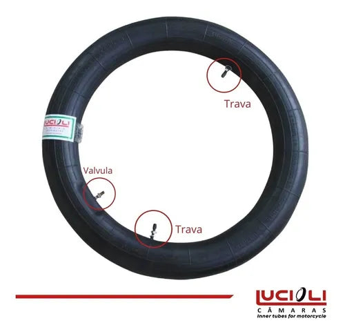 Câmaras Lucioli 140/80-18, 7mm 2 Travas Fixas (helio)