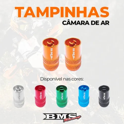 Câmaras Lucioli 80/100-21 7mm + Tampinha Bms (fábrica)